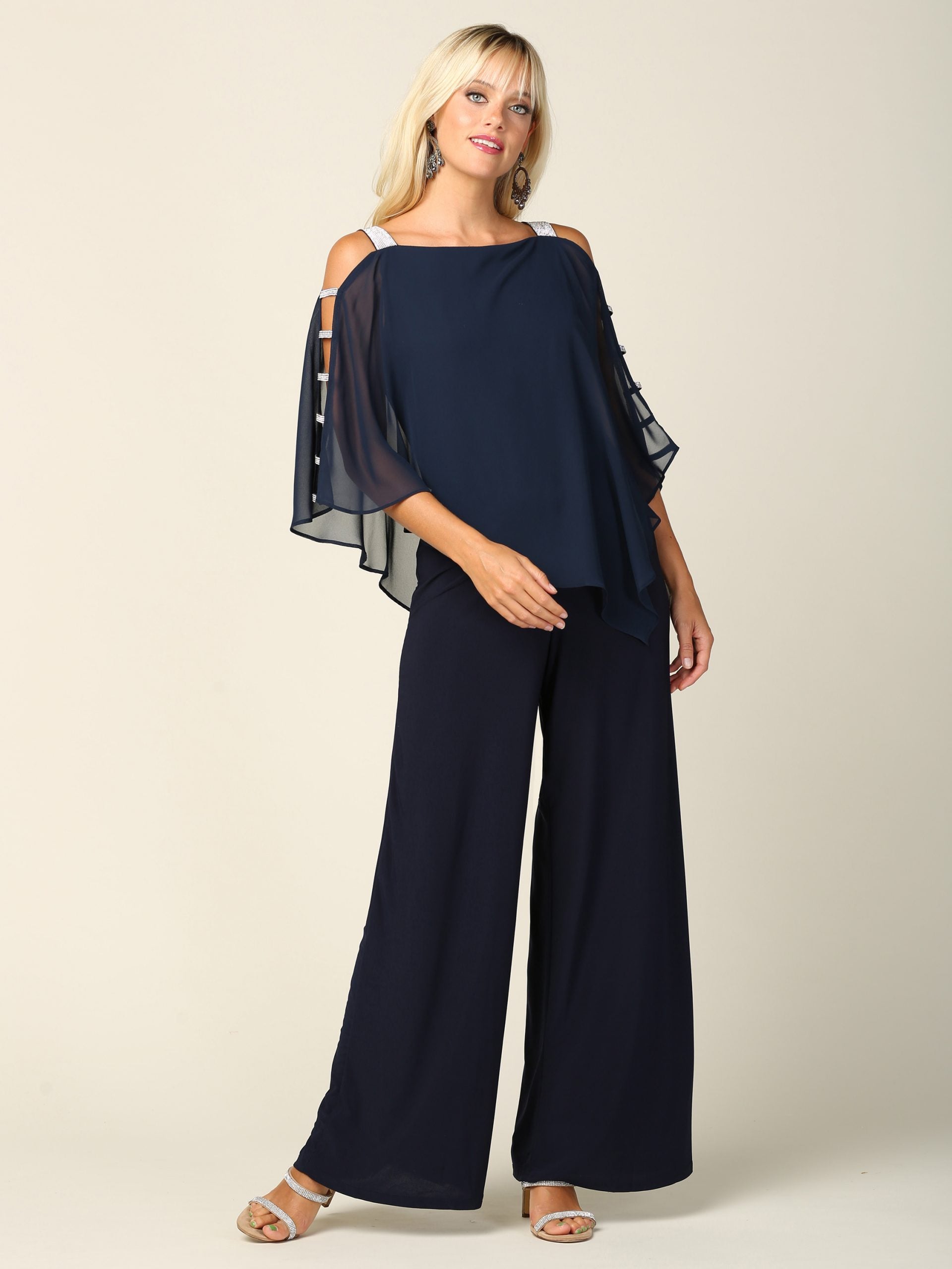 Eva USA 3381 Chiffon Formal Jumpsuit