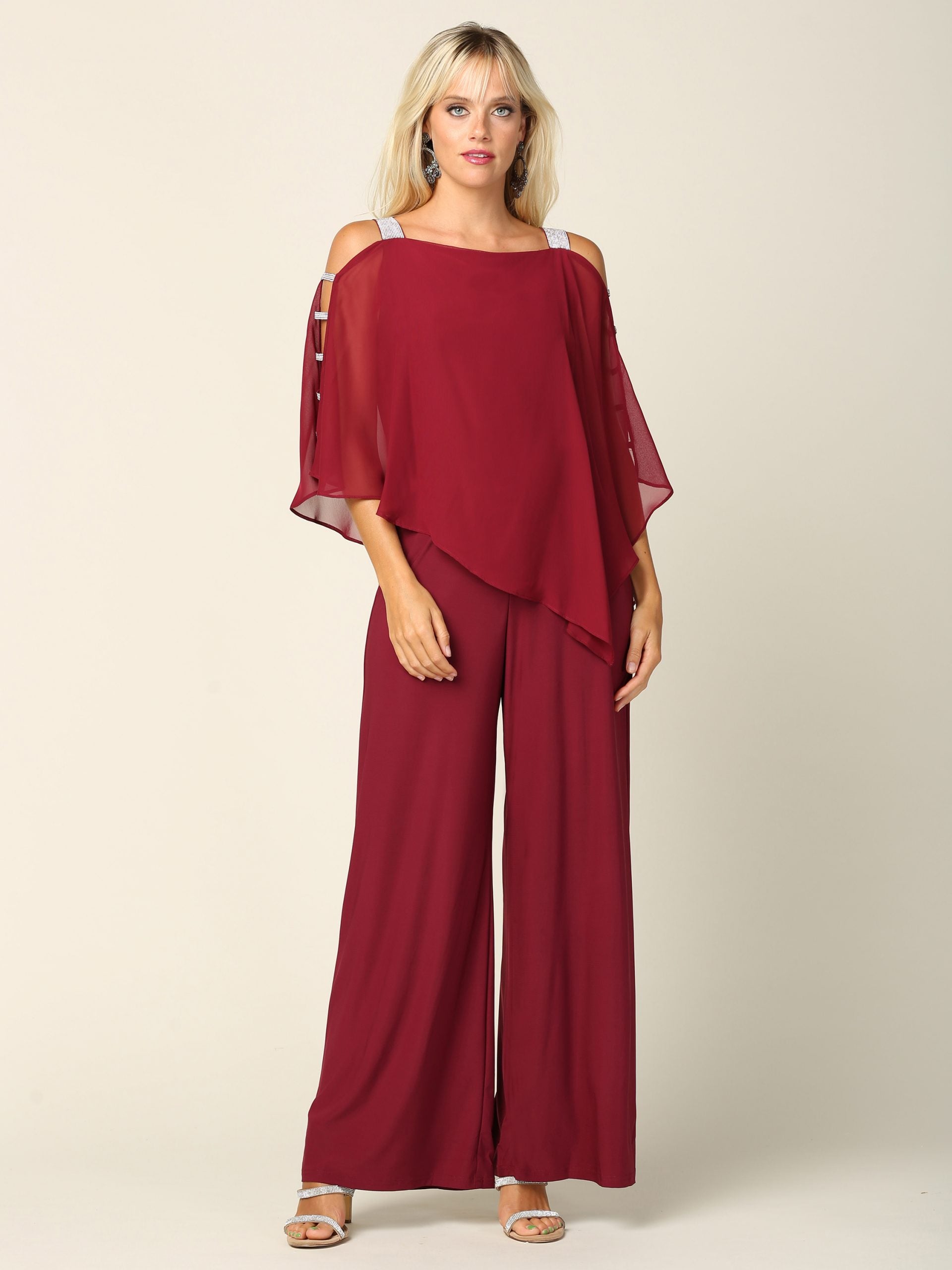 Eva USA 3381 Chiffon Formal Jumpsuit