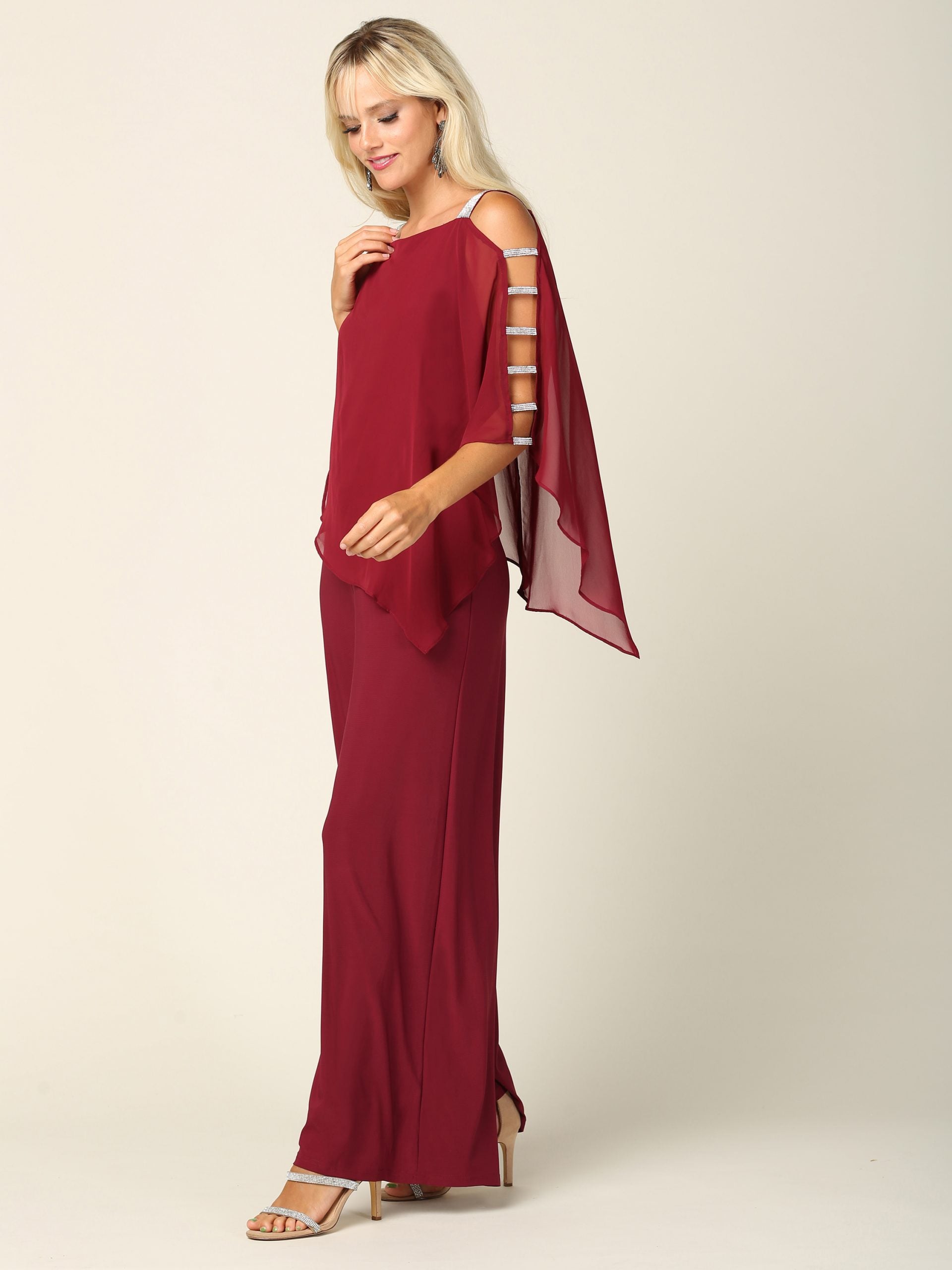 Eva USA 3381 Chiffon Formal Jumpsuit