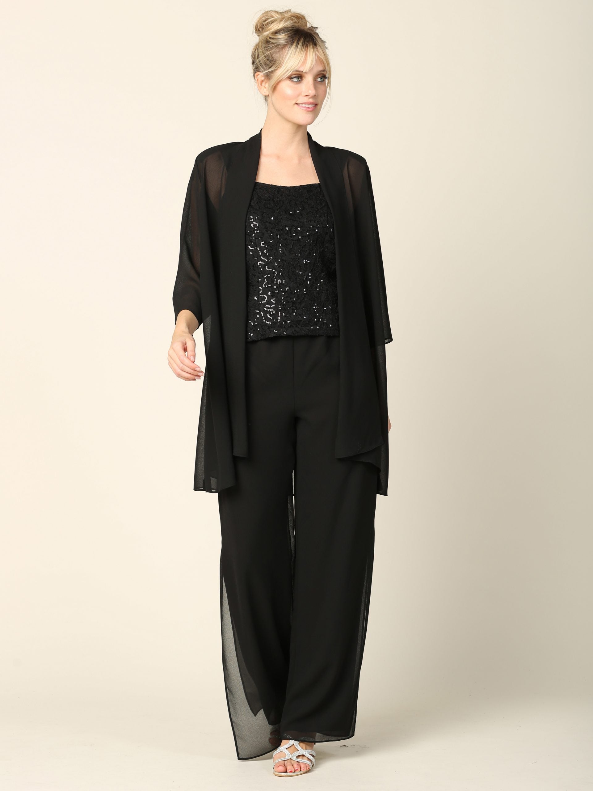 Eva USA 3383 Three Piece Mothers Pant Suit