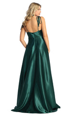 May Queen MQ1901 Satin Formal Bridesmaids Dress