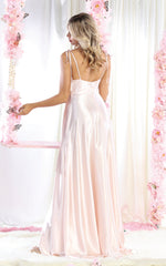 May Queen MQ1901 Satin Formal Bridesmaids Dress