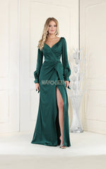 May Queen MQ1974 Long Sleeve Bridesmaids Dress