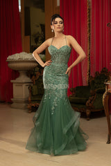 May Queen MQ2134 Fit and Flare Prom Gown