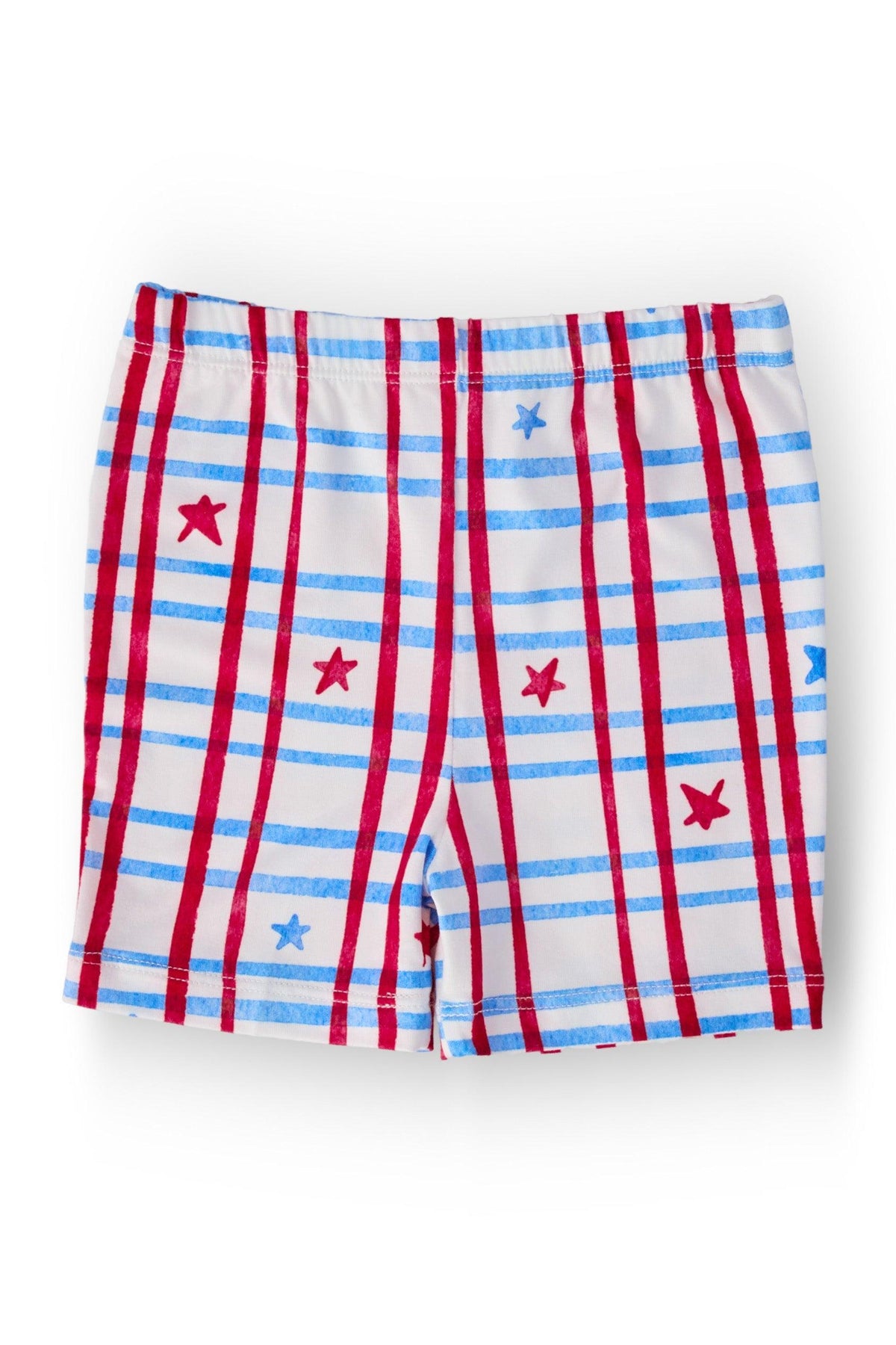 Mila & Rose Patriotic Plaid Twirl Shorts