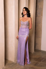 Royal Queen RQ8155 Crystal Beads and Sequined Prom Gown