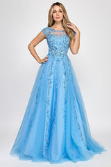 Lenovia 8349 Embroidered Mesh Bridesmaid or Formal Gown
