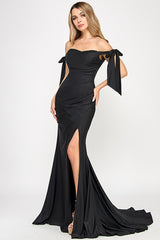 Lenovia 8358 Fitted Stretch Ribbon Prom Or Bridesmaid Dress