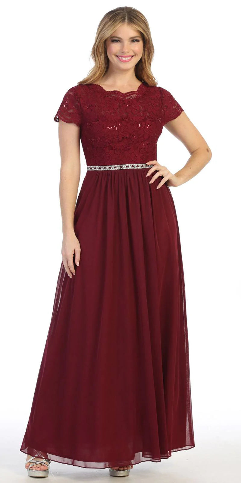 Celavie 6469 Mother of the Bride Formal Gown in Lace and Chiffon