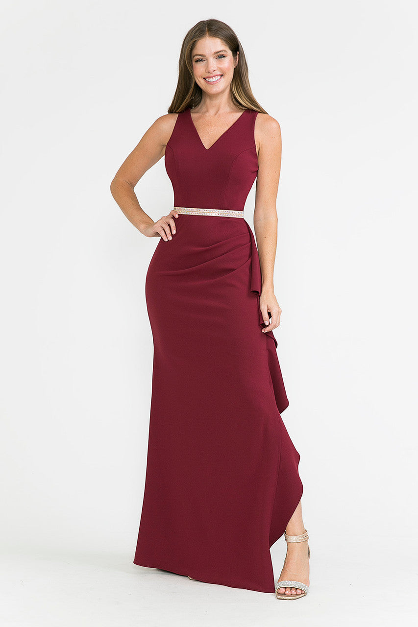 Lenovia 5287-A Stretch Techno Crepe Bodycon Bridesmaid or Formal Gown