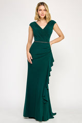 Lenovia 8374 Wrap Style Bridesmaid Formal Dress