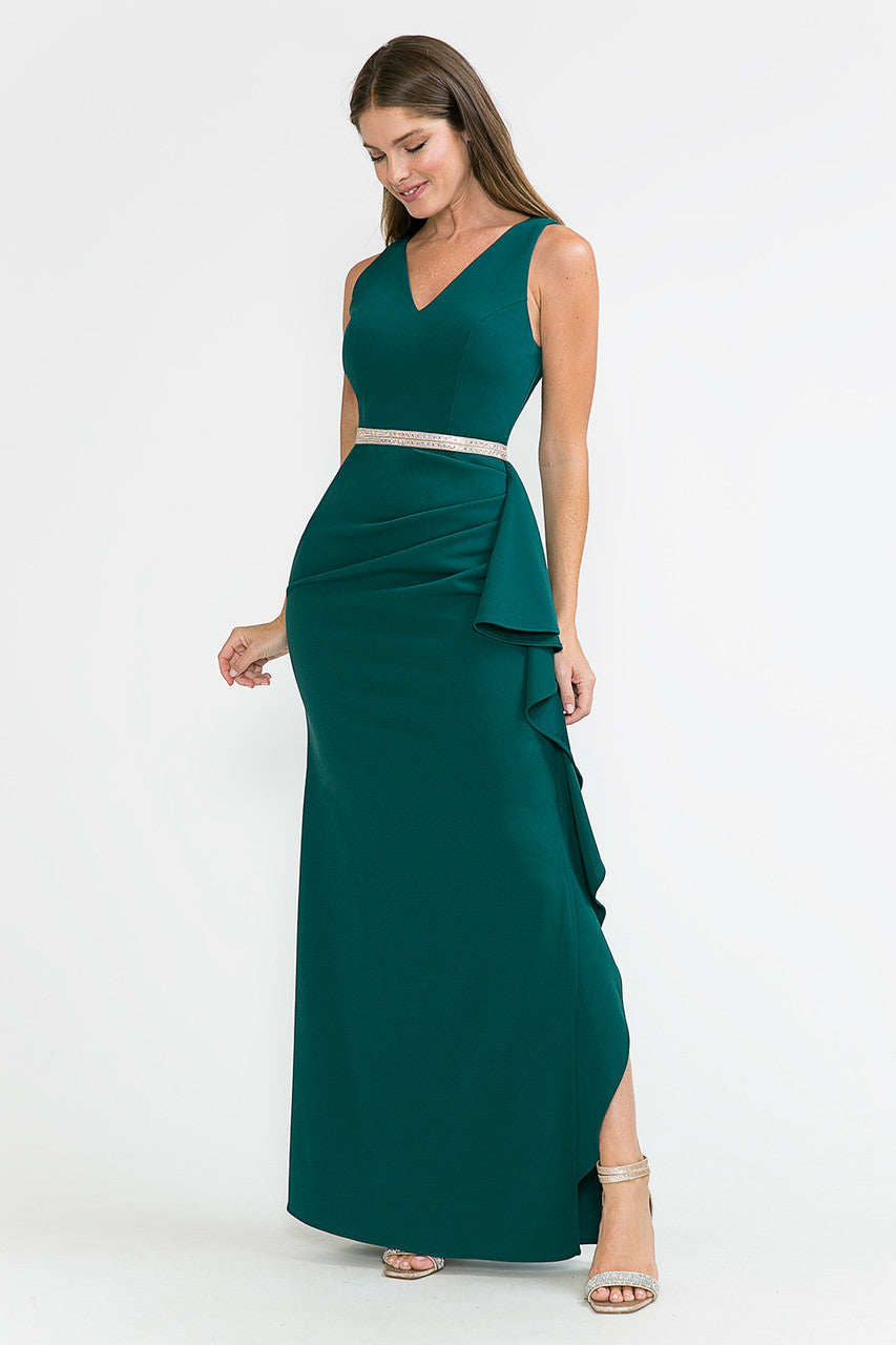 Lenovia 5287-A Stretch Techno Crepe Bodycon Bridesmaid or Formal Gown