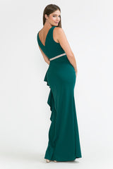 Lenovia 5287-A Stretch Techno Crepe Bodycon Bridesmaid or Formal Gown