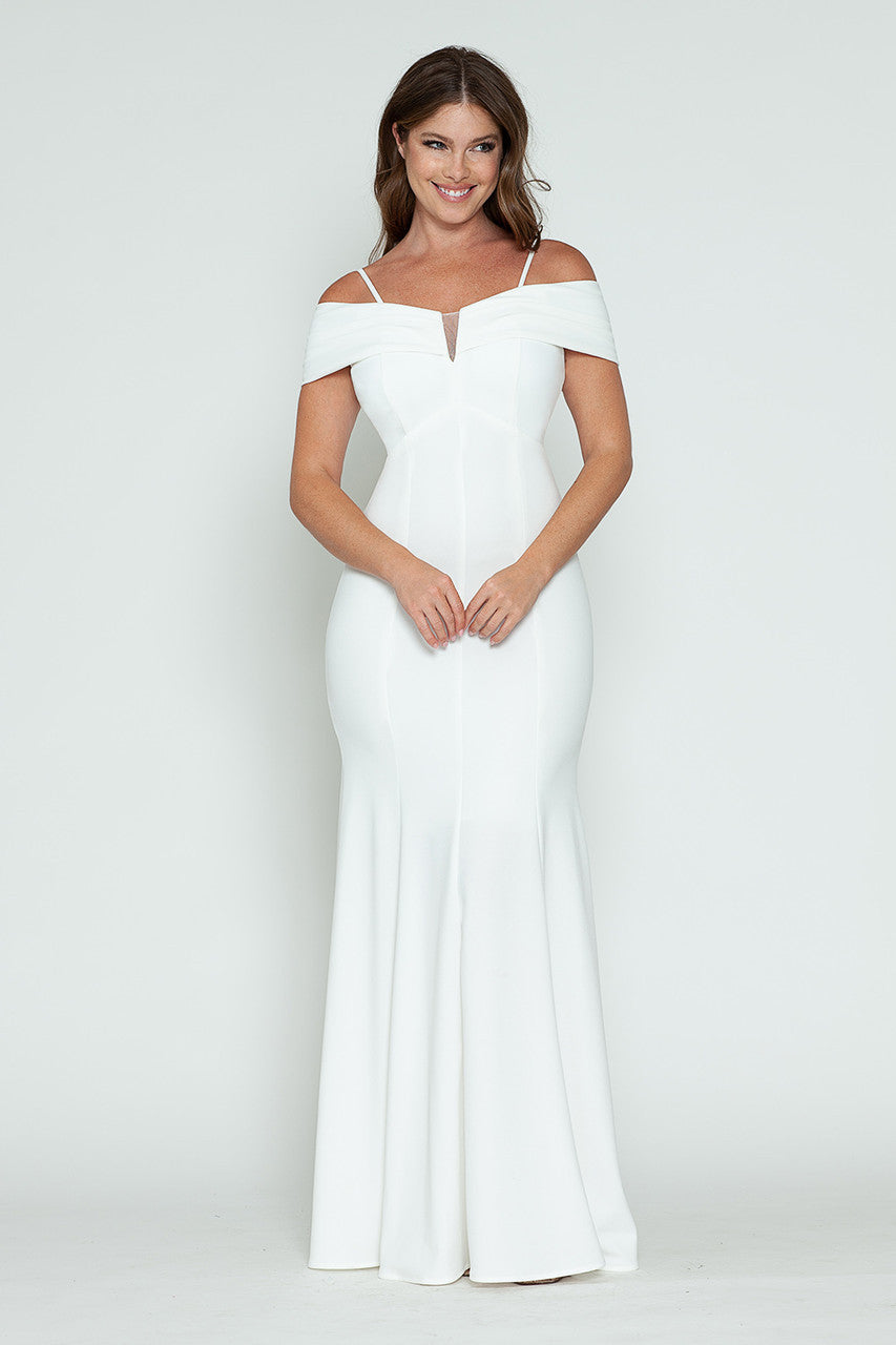 Lenovia 5317-A Techno Crepe Formal Bridesmaids Gown
