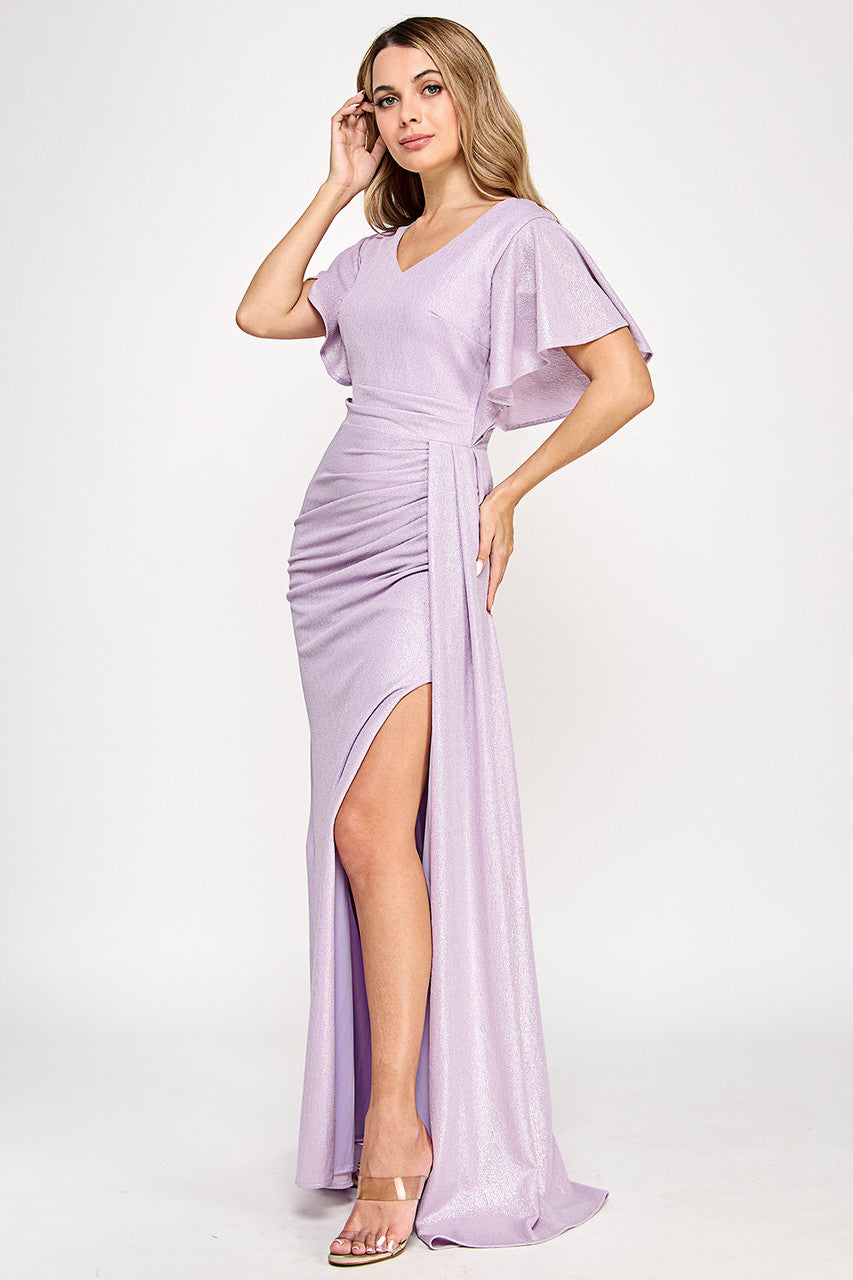 Lenovia 5329 Foil Fabric Bridesmaids Dress
