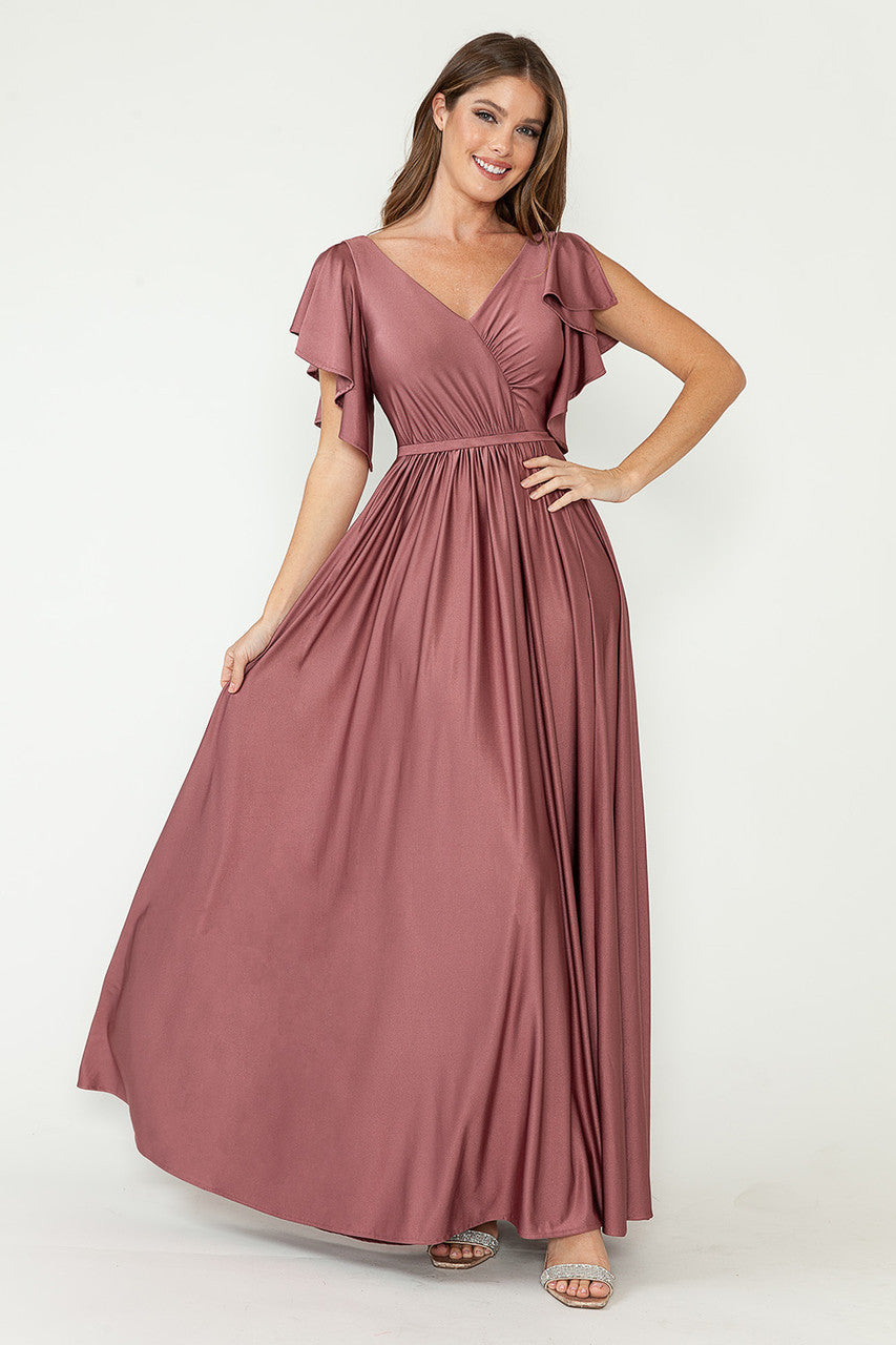 Lenovia 5277-B Satin Bridesmaids Gown