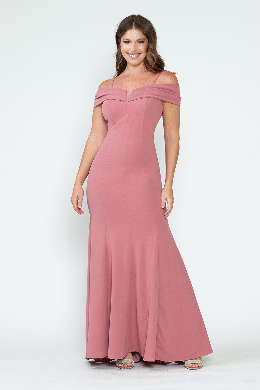 Lenovia 5317-A Techno Crepe Formal Bridesmaids Gown