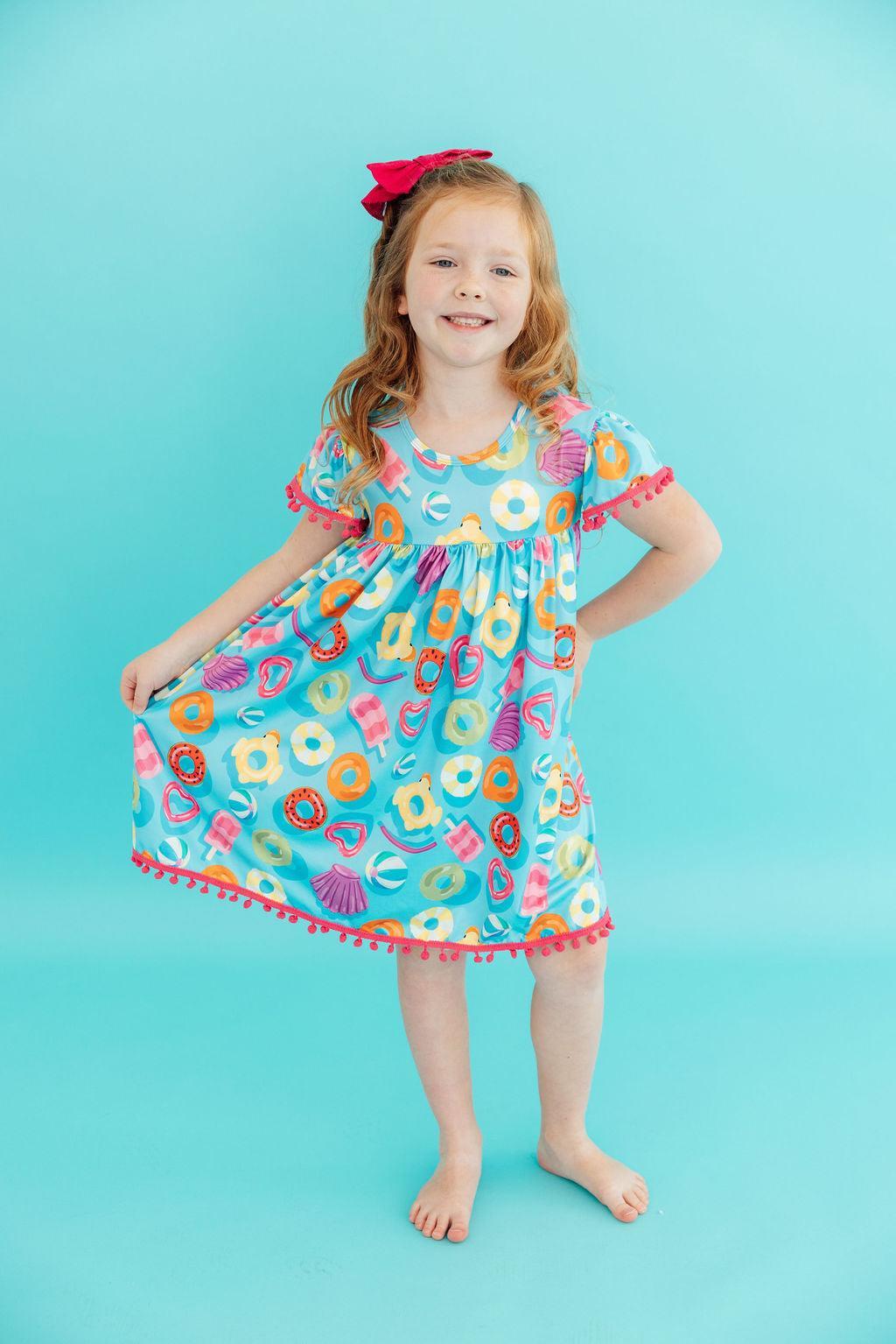 Mila & Rose Fun Floaties Pom Pom Dress