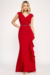 Lenovia 8374 Wrap Style Bridesmaid Formal Dress