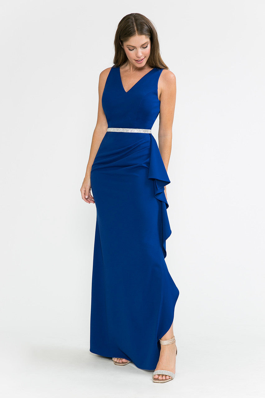 Lenovia 5287-A Stretch Techno Crepe Bodycon Bridesmaid or Formal Gown