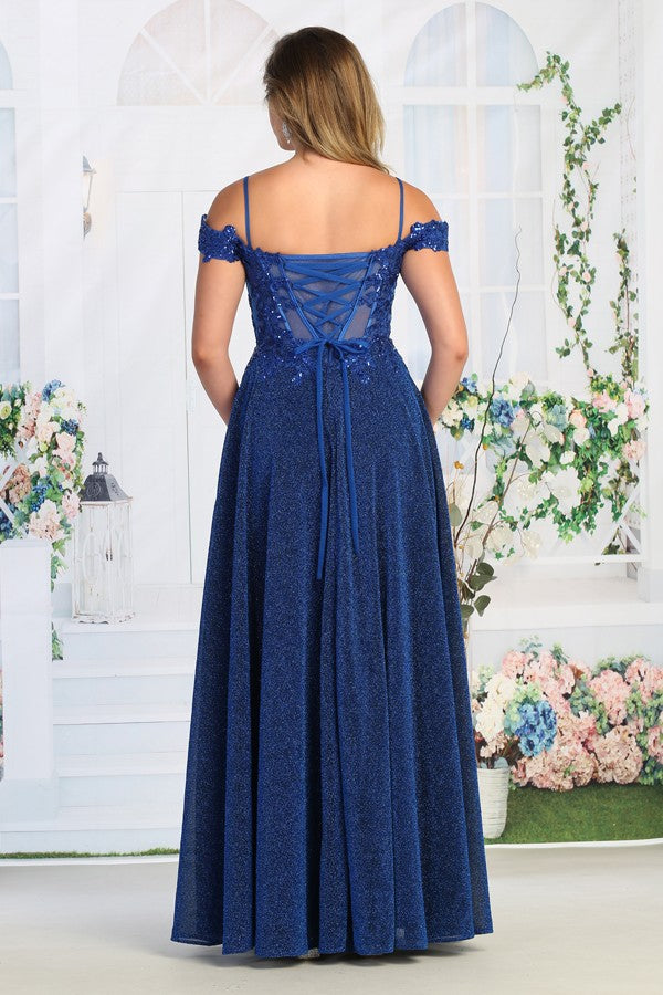Cindy USA CN 50485 Sparkle Fabric Prom Gown with Pockets