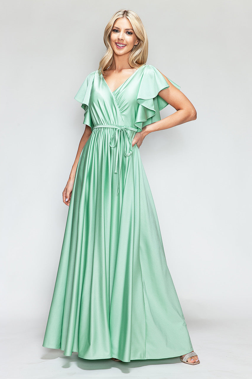 Lenovia 5277-B Satin Bridesmaids Gown